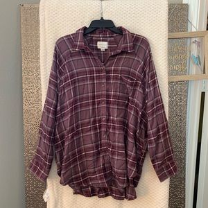 AE Oversized Fit Button Up Flannel